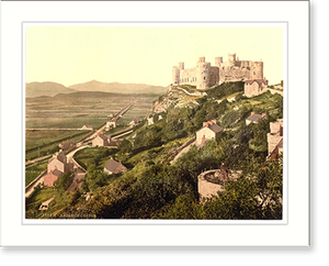 Historic Photochrom - The castle Harlech Castle Wales