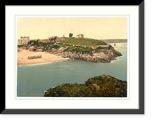 Historic Framed Print, Castle Tenby Wales,  17-7/8" x 21-7/8"