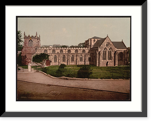 Historic Framed Print, Cathedral Bangor Wales,  17-7/8" x 21-7/8"