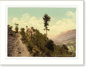 Historic Photochrom - Chateau de la Soie pres Savièse Valais Switzerland