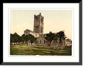 Historic Framed Print, Church Ludlow England,  17-7/8" x 21-7/8"