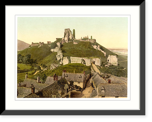 Historic Framed Print, Corfe Castle Corfe England,  17-7/8" x 21-7/8"