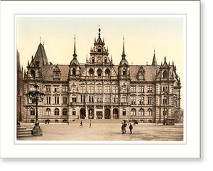 Vintage Photochrom - Courthouses - Court House Wiesbaden Hesse-Nassau
