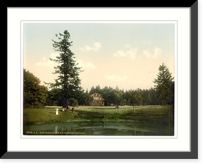 Historic Framed Print, Dancing pavillion Friedrichrhoda Thuringia Germany,  17-7/8" x 21-7/8"