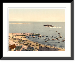 Historic Framed Print, The dunes from the Oberland Helgoland Germany,  17-7/8" x 21-7/8"