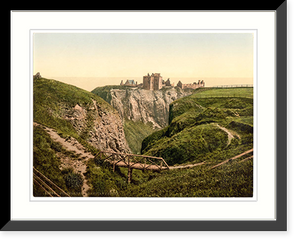 Historic Framed Print, Dunottar Castle Stonehaven Scotland,  17-7/8" x 21-7/8"