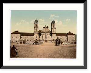 Historic Framed Print, Einsiedeln monastery Lake Lucerne Switzerland,  17-7/8" x 21-7/8"