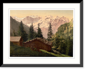 Historic Framed Print, Engstlenalp (a near view) Unterwald Switzerland,  17-7/8" x 21-7/8"