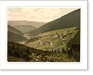Antique Photochrom - Erdmannsdorf and Elbgrund Riesengebirge Germany