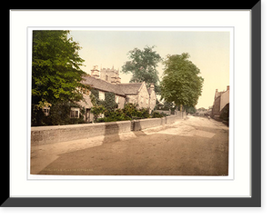Historic Framed Print, Eyam Plague Cottages Derbyshire England,  17-7/8" x 21-7/8"