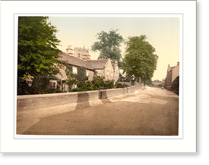 Historic Photochrom - Eyam Plague Cottages Derbyshire England