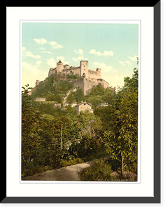 Historic Framed Print, Fortress High-Salzburg (i.e. Hohensalzburg) Salzburg Austro-Hungary,  17-7/8" x 21-7/8"