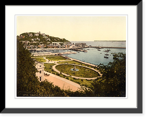 Historic Framed Print, From Rock Walk Torquay England,  17-7/8" x 21-7/8"