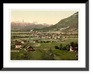 Historic Framed Print, Garmisch general view Upper Bavaria Germany,  17-7/8" x 21-7/8"