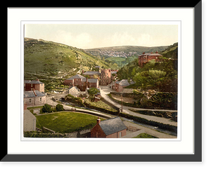 Historic Framed Print, General view Boscastle Cornwall England,  17-7/8" x 21-7/8"
