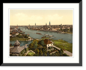 Historic Framed Print, General view Bremen Germany,  17-7/8" x 21-7/8"