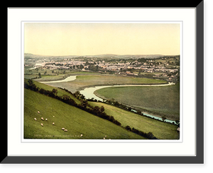 Historic Framed Print, General view Carmarthen Wales,  17-7/8" x 21-7/8"