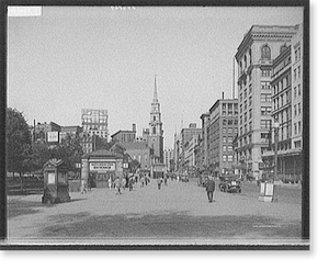 Historic Street Photo - Boston, Massachusetts - Tremont Street