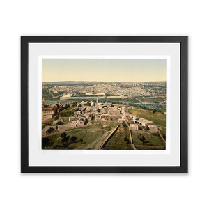 Historic Framed Print, General view Jerusalem Holy Land,  17-7/8" x 21-7/8"