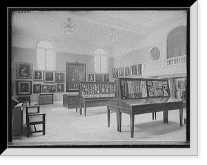 Historic Framed Print, Picture gallery, Essex Institute, Salem, Mass. - 2,  17-7/8" x 21-7/8"