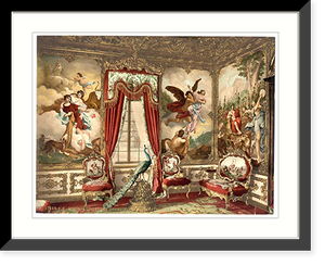 Historic Framed Print, The Gobelin Tapestries Linderhof Castle Upper Bavaria Germany,  17-7/8" x 21-7/8"