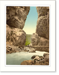 Vintage Photochrom - Grindelwald grotto I Bernese Oberland Switzerland