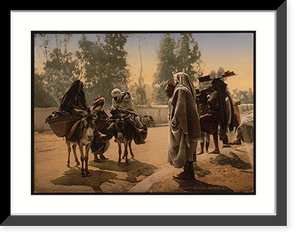 Historic Framed Print, Group before Bab Aleona Tunis Tunisia,  17-7/8" x 21-7/8"