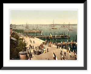 Historic Framed Print, The harbor III. Kiel Schleswig-Holstein Germany,  17-7/8" x 21-7/8"
