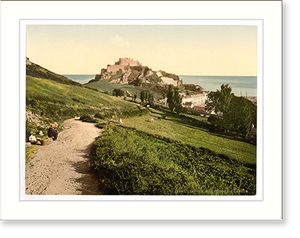Historic Photochrom - Jersey Mont Orgueil Castle Channel Island England