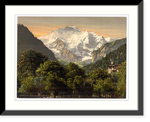 Historic Framed Print, Jungfrau from Hohenweg Bernese Oberland Switzerland,  17-7/8" x 21-7/8"