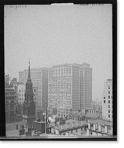 Antique Photo Print - Singer, City Investing, and Hudson Terminal Bldgs