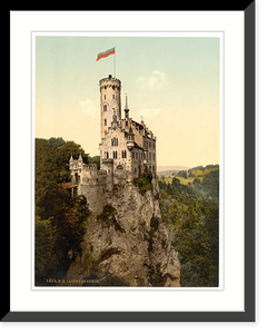 Historic Framed Print, Lichtenstein Castle Wurtemburg Germany,  17-7/8" x 21-7/8"