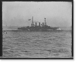 Antique Maritime - Battleships - U.S.S. Virginia - Historic Wall Art Gift