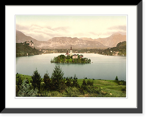 Historic Framed Print, Maria Lake Carniola Austro-Hungary,  17-7/8" x 21-7/8"