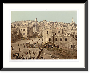 Historic Framed Print, Market Place Bethlehem Holy Land (i.e. West Bank),  17-7/8" x 21-7/8"