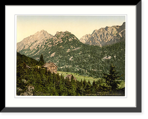Historic Framed Print, Mittelgrat and Lomnitzer Spitze Tatra Austro-Hungary,  17-7/8" x 21-7/8"