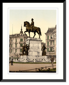 Historic Framed Print, The Monument of Emperor William I Stettin Germany,  17-7/8" x 21-7/8"