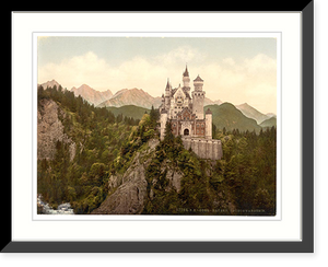 Historic Framed Print, Neuschwanstein Upper Bavaria Germany,  17-7/8" x 21-7/8"