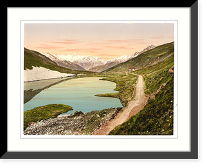 Historic Framed Print, Oberalpsee Lake Lucerne Switzerland,  17-7/8" x 21-7/8"