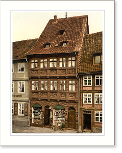 Vintage Photochrom - Old houses Wernigerode Hartz Germany