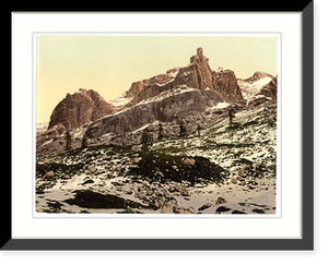 Historic Framed Print, Ortler Group Campanil Tuckett Tyrol Austro-Hungary,  17-7/8" x 21-7/8"