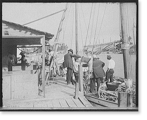 Historic Photo Print - Miami, Fla., fish docks along the Miami