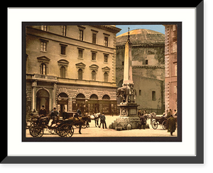 Historic Framed Print, Piazza di Minerva Rome Italy,  17-7/8" x 21-7/8"