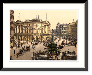 Historic Framed Print, Piccadilly Circus London England,  17-7/8" x 21-7/8"