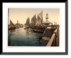 Historic Framed Print, Pier head II. Lowestoft England,  17-7/8" x 21-7/8"