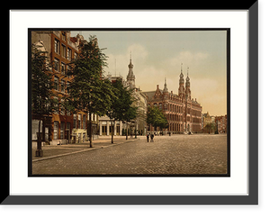 Historic Framed Print, The post office Amsterdam Holland,  17-7/8" x 21-7/8"