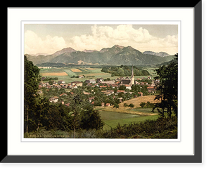 Historic Framed Print, Prien on Chiemsee Upper Bavaria Germany,  17-7/8" x 21-7/8"