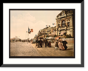 Historic Framed Print, Promenade and grand Salon Trouville France,  17-7/8" x 21-7/8"
