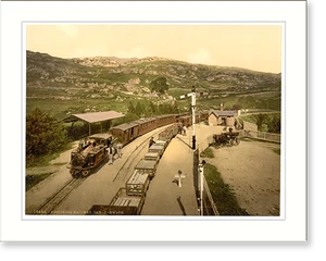Vintage Photochrom - Railroads & Depots - Railway Tan-y-Bwlch Festiniog