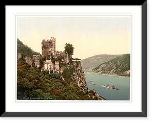 Historic Framed Print, Rheinstein Castle the Rhine Germany,  17-7/8" x 21-7/8"